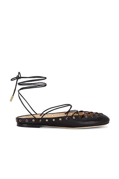 Chloe Ghilies Flat in Black