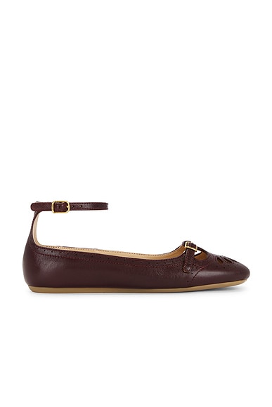 Chloe Misty Ballet Flat in Burnt Purple