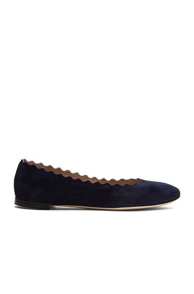 chloe navy flats