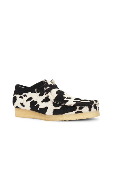 Shop Clarks Wallabee Boot In Cow Print Hair On