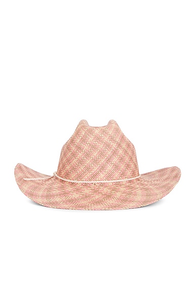Clyde Rider Hat In Pink Plait