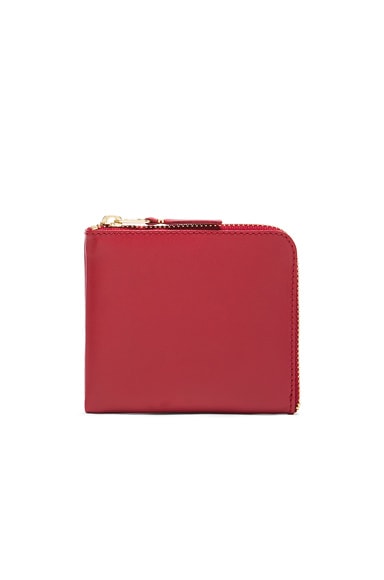 Comme Des Garcons Classic Small Zip Wallet in Red