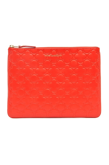 Clover Embossed Pouch