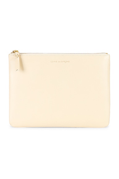 COMME des GARCONS Classic Leather Pouch in Beige