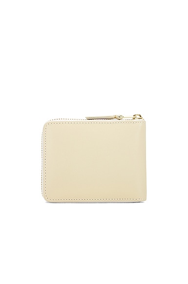 Shop Comme Des Garçons Classic Leather Zip Wallet In White