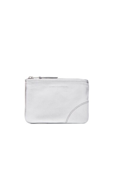 クラッチバッグ COMME des GARCONS FW25 SMALL POUCH (SA8100G 2) Classic Zip Pouch in Off White