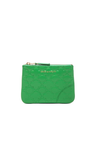 Clover Embossed Small Pouch