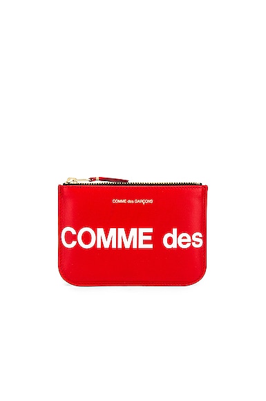 COMME des GARCONS Huge Logo Wallet in Red
