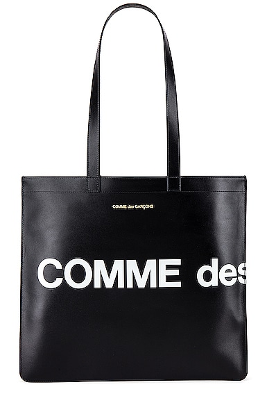 COMME des GARCONS Huge Logo Tote Bag in Black