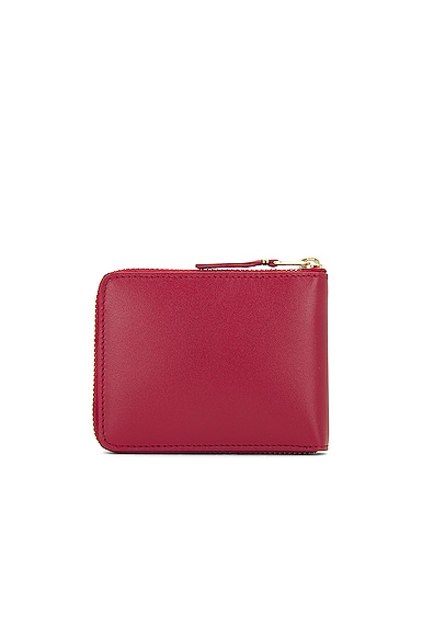 Shop Comme Des Garçons Classic Leather Zip Wallet In Red