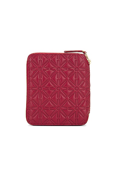COMME DES GARÇONS EMBOSSED LEATHER ZIP WALLET