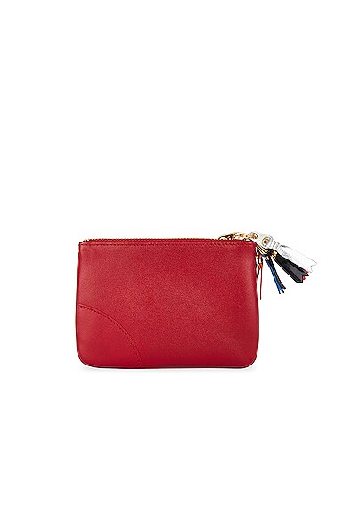 Shop Comme Des Garçons Zipper Pull Wallet In Red