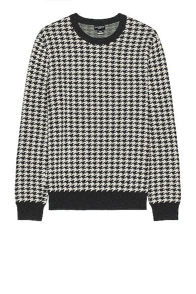 Wool Houndstooth Crew