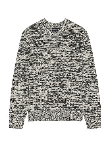 Club Monaco Marl Slub Crew Sweater in Beige Multi