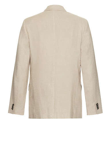 Shop Club Monaco Tech Linen Suit Blazer In Light Khaki Mix