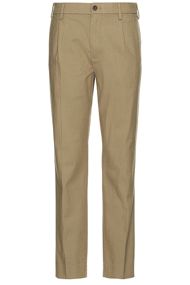 Club Monaco Hybrid Texture Elasticated Trouser in Khaki Texture
