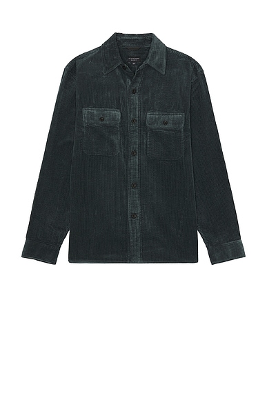 Club Monaco Wide Wale Corduroy Shirt in Spruce