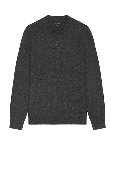 Club Monaco Refined Racking Polo in Charcoal