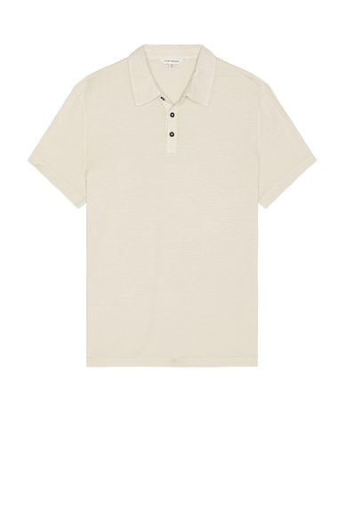 Club Monaco Lightweight Washed Polo in Island Fossil