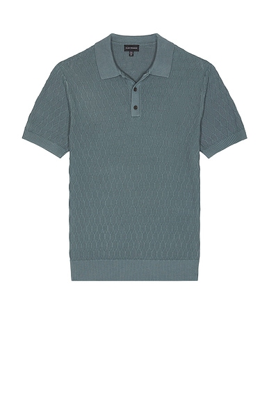 Club Monaco Diamond Polo in Goblin Blue