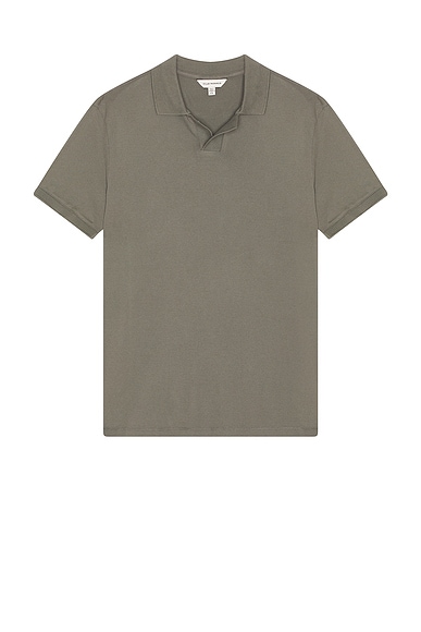 Club Monaco Johnny Collar Polo in Pewter
