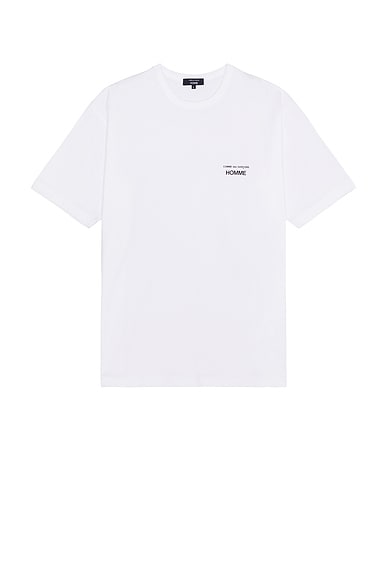 COMME des GARCONS HOMME Garment Print Tee in White