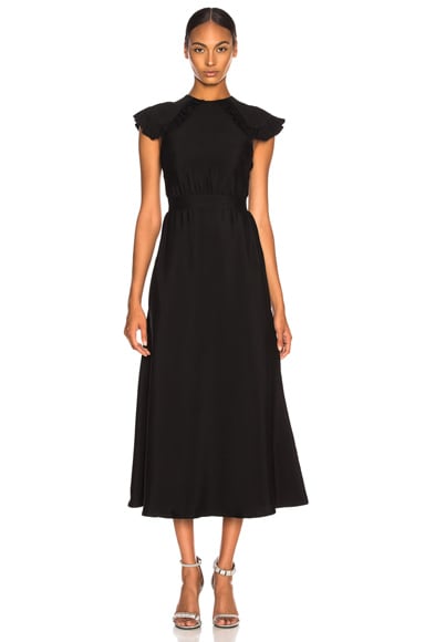 Viscose Cady Cap Sleeve Dress