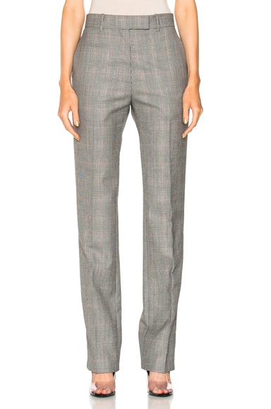 Glen Plaid Fine Worsted Wool Trousers