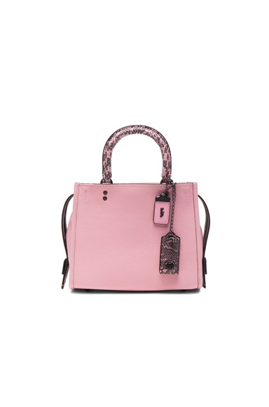 Coach Colorblock Snake Rogue Bag in Petal | FWRD