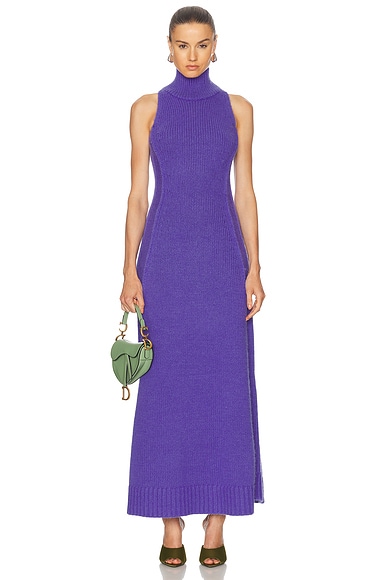 Christopher John Rogers Mock Neck Maxi Dress in Nepeta