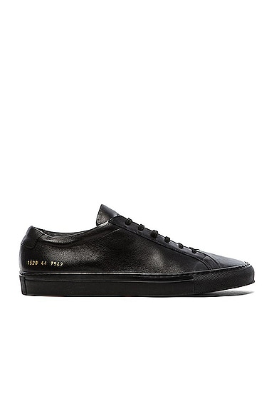 Common Projects Original Leather Achilles Low in Black