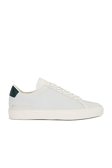 Shop Common Projects Retro Sneaker In White & Green