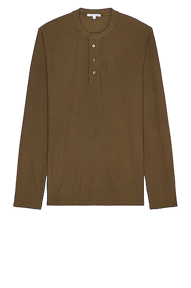 COTTON CITIZEN The Hendrix Henley in Olive