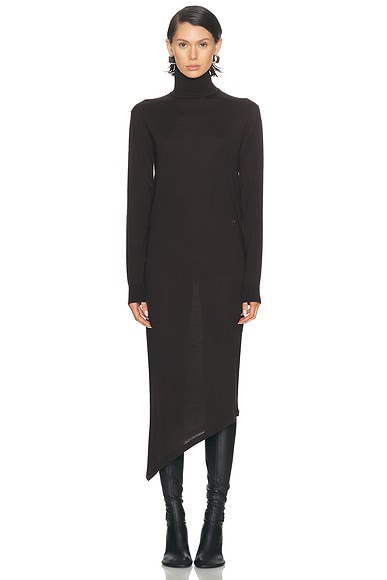 One Shoulder Wool Long Dress