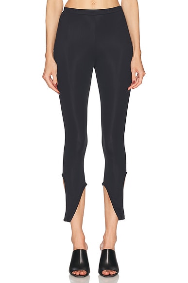 Courreges Reversed Tech Jersey Capri in Black