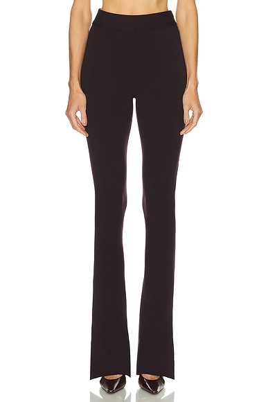 Courreges Double Hem Interlock Pant in Burgundy