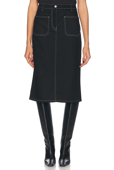 全国総量無料で Burberry スカート FWRD | Blue Indigo - スカート