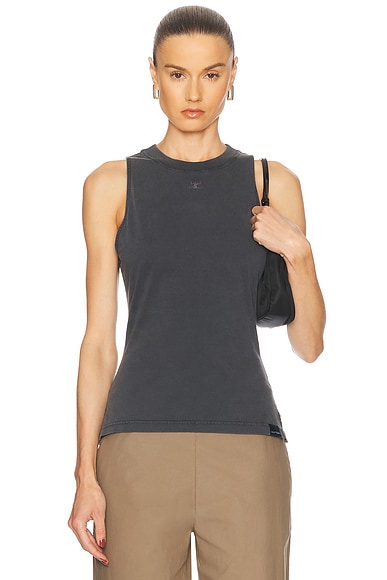 Belted Stonewashed Tank Top