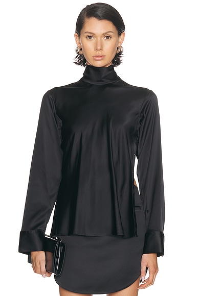Off-Shoulder Satin Top