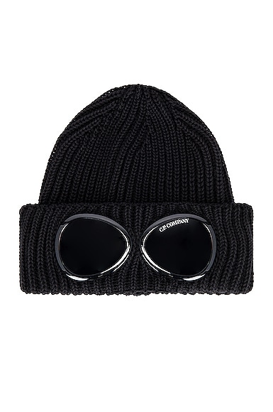 C.P. Company Goggle Beanie in Black