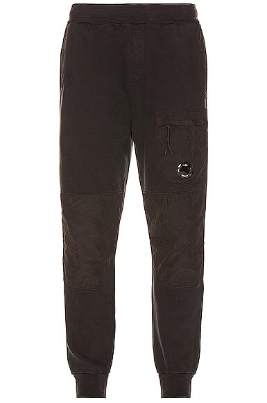 C.P. Company Diagonal Fleece Mixed Utility Pants in Black | FWRD C.P. Company Diagonal Fleece Mixed Utility Pants in Black | FWRD