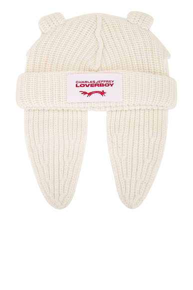 Charles Jeffrey LOVERBOY Chunky Ears Beanie in Black | FWRD