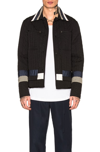 Paneled Quilted Worker Jacket