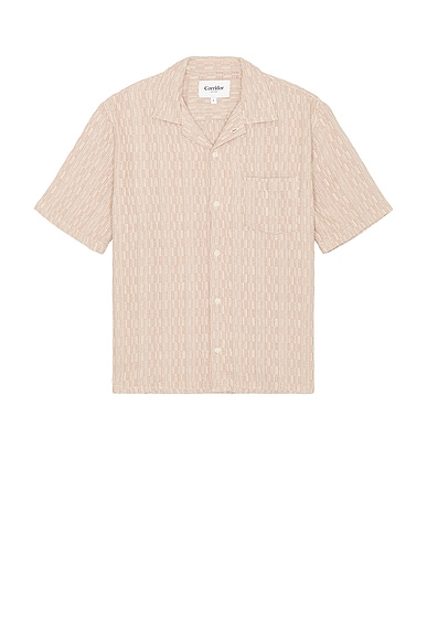 Corridor Rainbow Weave Short Sleeve Shirt in Pink