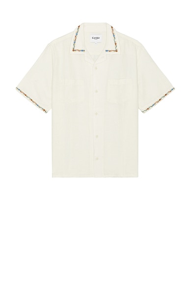 Corridor Rose Chain Short Sleeve Camp Shirt in Natural
