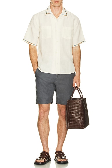 Rose Chain Short Sleeve Camp Shirt