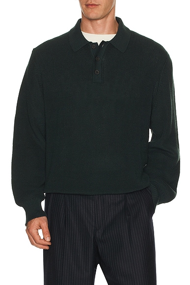 Long Sleeve Slouchy Polo