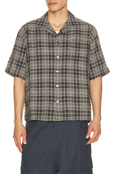 Plaid Seersucker Short Sleeve Shirt