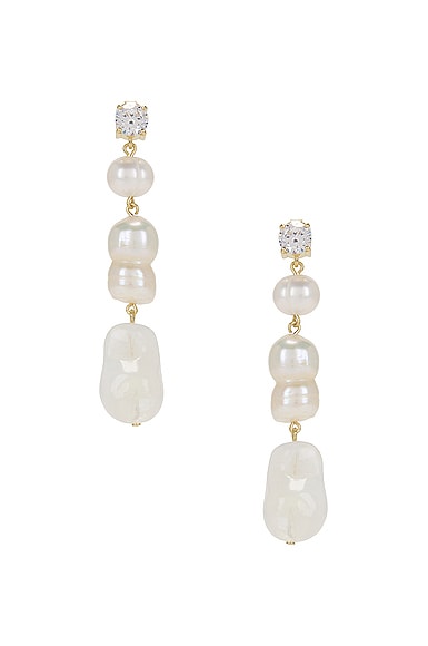 Completedworks Recycled Silver Bio Resin Earrings in Ivory