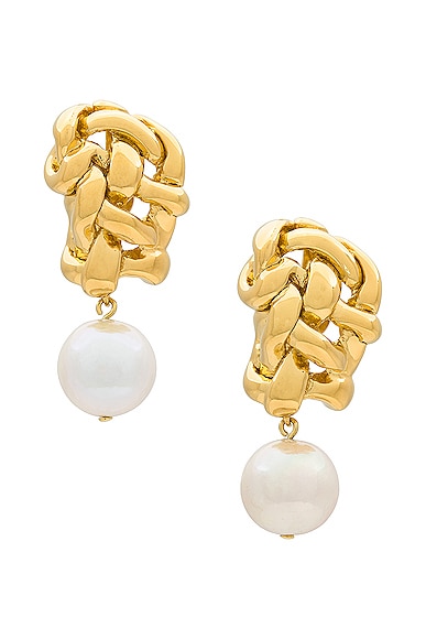 Completedworks Fresh Water Pearl Earrings in Recycled Silver & 18k Gold Plate